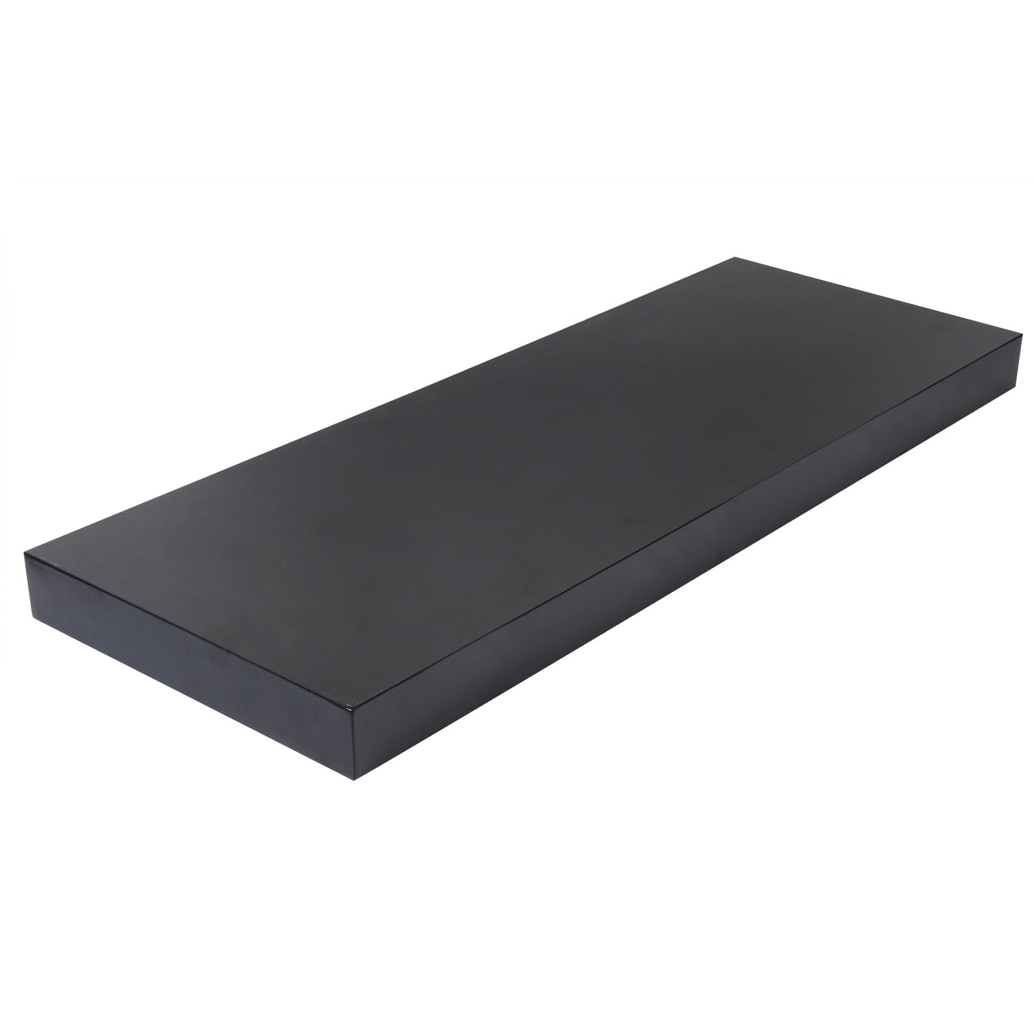EUGAD Black Floating Shelf, 25cm small, Wall Shelf Modern for Living Room, Bedroom, Kitchen, Bathroom Decor and Storage, Invisible wall Mounted Display Shelves
