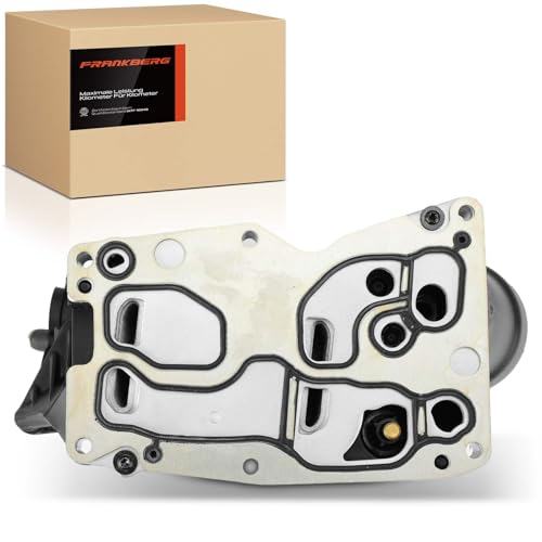 Frankberg Enfriador de aceite de motor compatible con 3 E90 F30 F80 2.0L 2004-2018 1er F20 F21 1.5L-2.0L 2010-2023 5er F10 F18 2.0L-3.0L 2009-2016 X1 E84 2. 0L 2009-2015 Replace# 11428507697