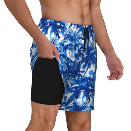 Mens Swim Trunks Breathable Quick Drying Swim Shorts with Compression Liner 2 in 1 Shorts Men Swimsuit2