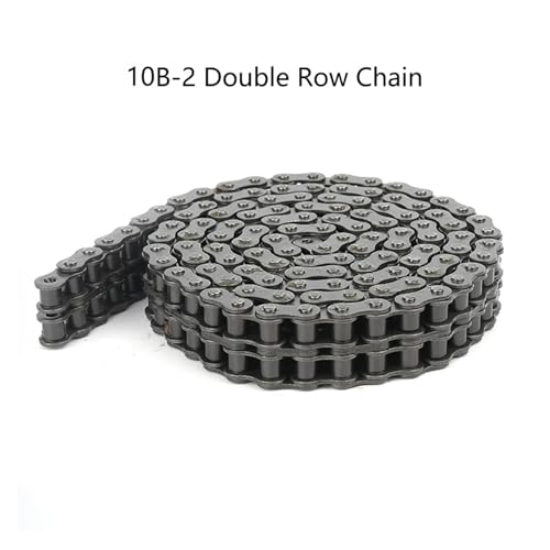 Chaîne à rouleaux double rangée en acier 45# de haute précision