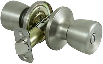 ProSource TS610BRA4BDoorknobsTS610BRA4B Privacy Tulip Knobset, 2-3/8-2-3/4 in, Stainless Steel