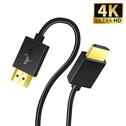 Twozoh Flexible & Slim HDMI Cable 1FT, Soft & Ultra-Thin HDMI to HDMI Cord Support 4K@60Hz/2160P/1080P by Twozoh - Image 7