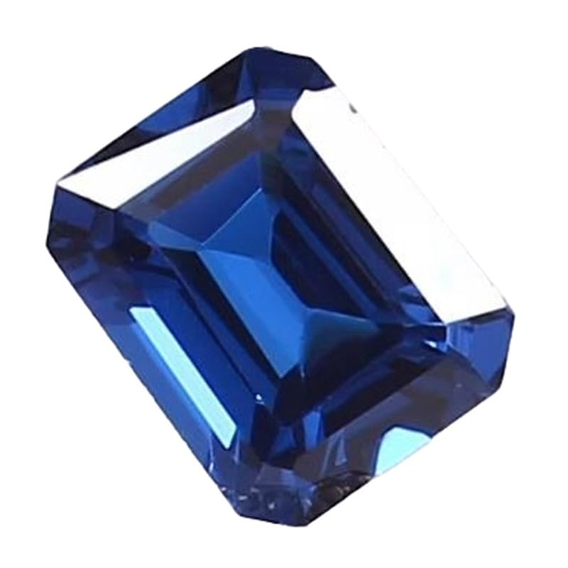 Saphir bleu naturel taille radiante 9x7mm pierre gemme bague collier pendentif