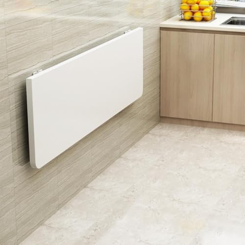 Vzfv 壁掛け折りたたみテーブル 木製 省スペース コンパクト デスク 在宅ワーク・学習・PCに最適 キッチン/ダイニング/サイドテーブル 二重ブラケットで安定 壁付け DIY取付・穴あけ必要 40×25cm (70*50cm)