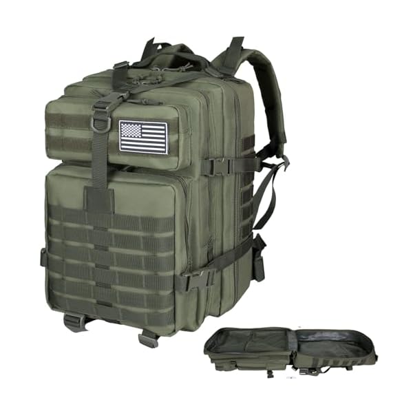 45L35L25L-Army-Tactical-Backpack-Military-Assault-Pack-3-Day-Bug-Out-Bag-Molle-Daypack-Camping-Outdoor-Mountaineering-Highland-Backpacks-For-Men-Rucksack-Green45L RooPoke 45L Army Tactical Backpack Military Assault Pack 3 Day Bug Out Bag Molle Daypack Camping Outdoor Mountaineering Highland Backpacks For Men Rucksack Green