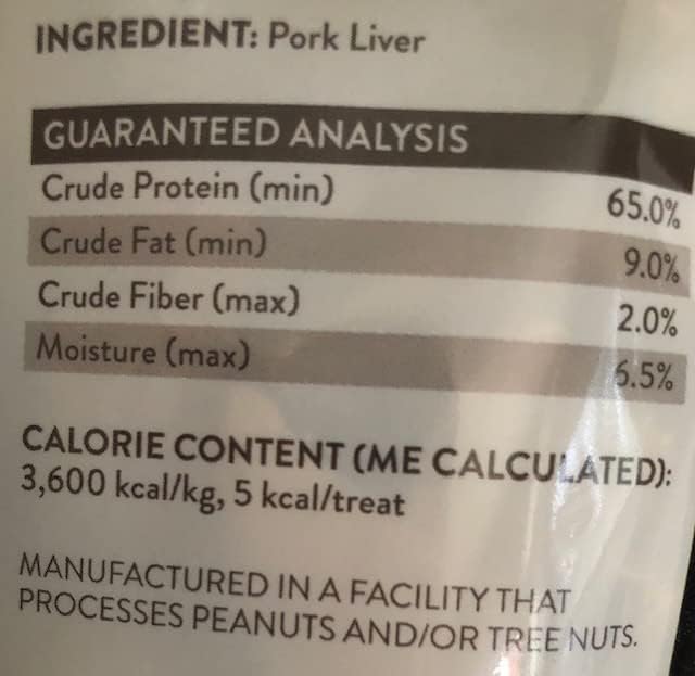 SIMPLY NOURISH High Protein Grain Free Freeze Dried Pork Liver One Five Ounce Bag