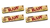 Raw King Size Slim Organic Hemp Rolling Papers, 32 Count (Pack of 4)