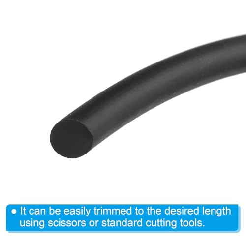 Image of PATIKIL 13 /64 Inch x 32.8 Feet Backer Rod, Hard Solid Nitrile Rubber Rope Caulk Crack Gaps Joint Filler Weather Stripping for Home Construction, Industrial Equipment Gasket DIY,Black