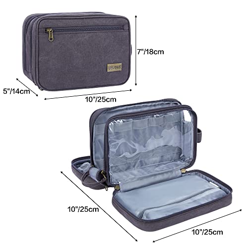 Medicine Organizer,Leudes Medical Bag,Canvas Travel Pill Organizer Bottle Storage,Home First Aid Bag Cases For Medication,Vitamin,Supplements Or Medicine Kit (Medium, Dark Grey) #TOP4