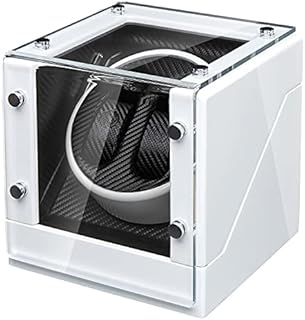Siremig Automatische Uhrenbeweger Box, Uhrenbeweger für 2 Uhren mit Leisen Motor, Watch Winder mit Batteriebetrieb oder Netzteil