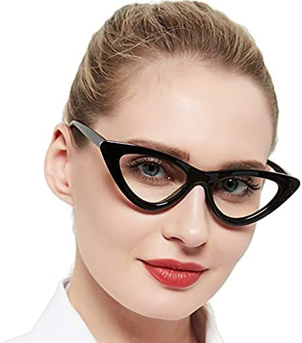 Roshfort Cat Eye Blue Cut Lens Antiglare Glass Bluray Block Eyeglasses Reading Glasses for Women Oversize Ladies (E-2, Black) (B0B2MTCBPB) Amazon Price History, Amazon Price Tracker