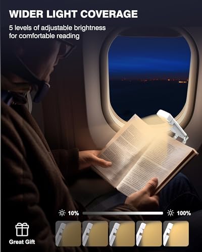 Image of Reading Light, Book Lights for Reading in Bed, Rechargeable Reading Lamp with 2 Timing Modes, 3 Color Modes & 5 Brightness Dimmable, Great Gifts for Kids, Nighttime Readers(White)