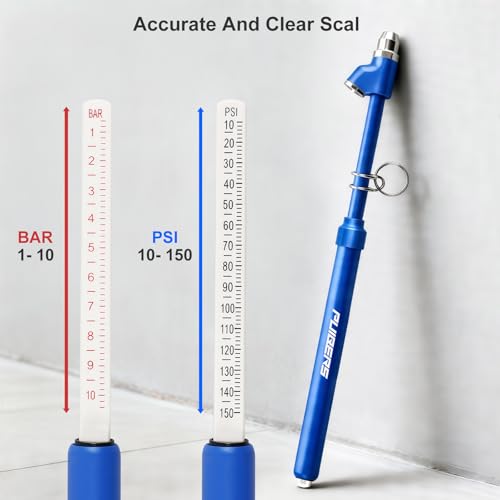 Image of 12 Pack Heavy Duty Truck Tire Pressure Gauges, Dual-Head Tire Gauges for Tire Pressure 10-150 PSI /10 BAR, with 4 Valve Caps for Trucks, RVs, Cars, and Motorcycles