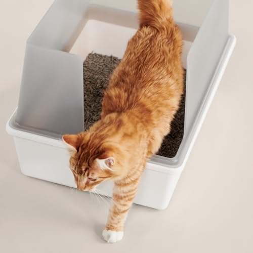 Caja de arena para gato grande con paredes altas y plástico antiadherente miniatura 2