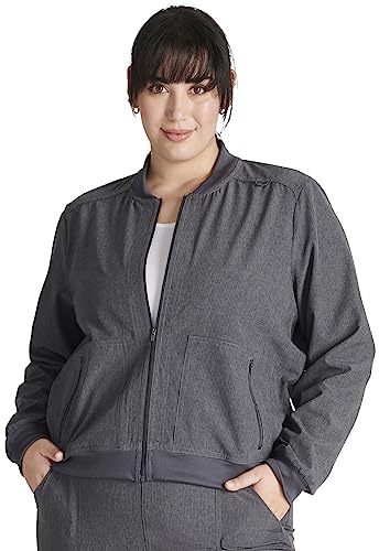 Amazon.com: Cherokee Women's Zip Front Bomber Jacket with 2