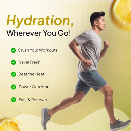 Image of Miduty Electrolyte Tablets - Sugar-Free- No Maltodextrin & Artificial Colors - Natural Lemon Flavor - Stevia - Instant Hydration & Energy - 10 Effervescent Tablets