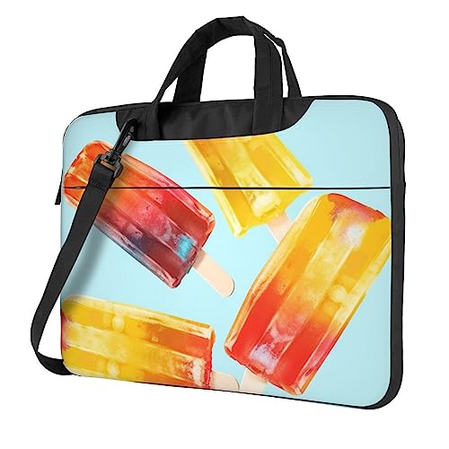 Sac ordinateur 15.6 pouces imperméable noir à motif popsicles mallette bandoulière
