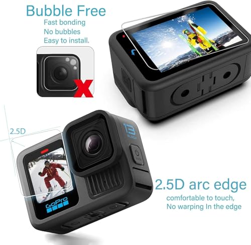 Image of M.G.R.J Tempered Glass Screen Protector for GoPro Hero 13 (3 P'cs Set)
