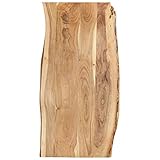 akazienbaum schneiden Stärke: 25 mm vidaXL Massivholz Tischplatte Baumkante Massivholzplatte Akazie 120x60x2,5 cm