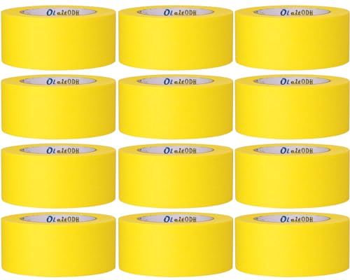 12 Rolls Yellow Painters Tape for Wall Painting