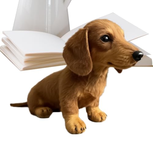 GTFYUDGH Spielzeug Hund Dackel, 17x15x10cm Plüschtier Hund Realistisch Dackel, Dackels Kuscheltier, Süßes Realistisches Wurst Hunden Welpe Stofftier Für Kleinkinder Mädchen Geschenk Geburtstag