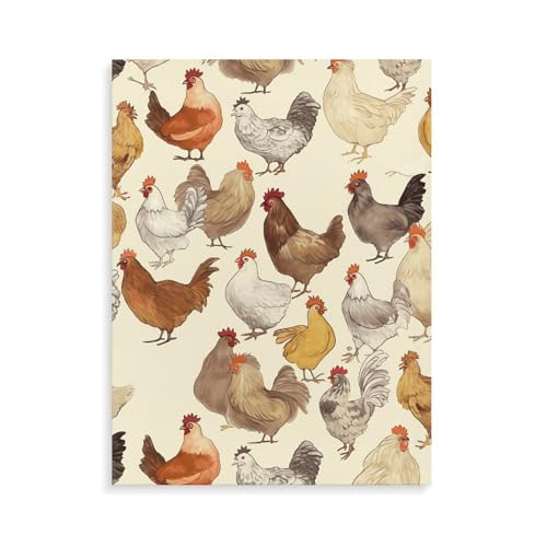 Kit peinture à l'huile numérique couvée poulets, cadeau DIY pour adulte