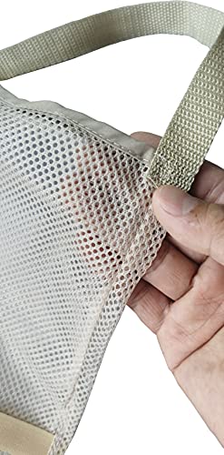 hanging mesh storage 5pack potato amp onion bags - large reusable net produce bags beige