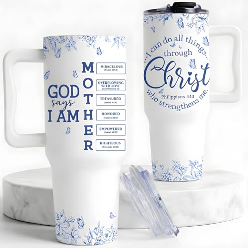 TAMUNBEE Christian Gifts For Mom, Mom Gift Tumbler With Handle