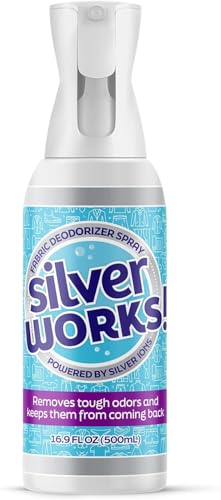 SilverWorks! Fabric Spray Odor Eliminator For Home - Powerful, Natural Silver Ion Deodorizing...