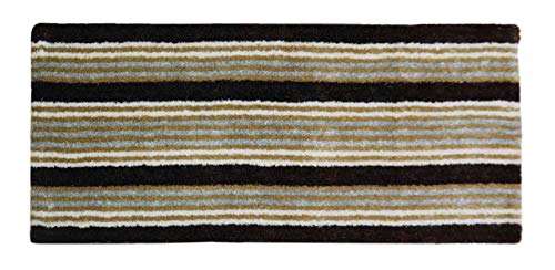 Image of THE HOME TALK Modern Polyester Area Rugs | Carpets for Living Room, Kitchen, Kid's Room, Bedroom | Microfiber Polyester Rugs | Shaggy Floor Carpet | Anti Skid Store (Brown, 50 x 150 cm)