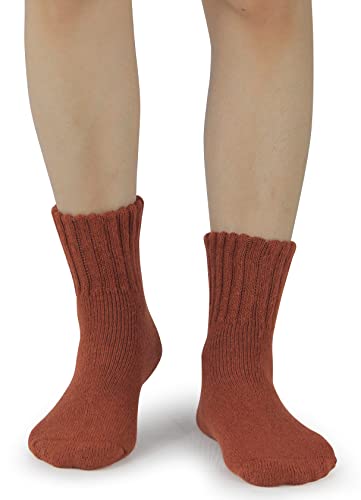 Image of BenSorts Women's Winter Boots Socks Thick Warm Cozy Crew Socks Solid Color Gifts