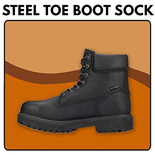 Wrangler Mens Riggs Steel Toe Cushion Cotton Boot Crew Socks 2 Pack3
