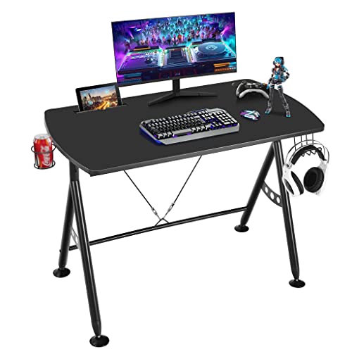 WWFS Y Gaming Desk Home Office Computer Desk with Phone Slot and Cup Holder Desk WWFS Y Gaming Desk Home Office Computer Desk with Phone Slot and Cup Holder Desk