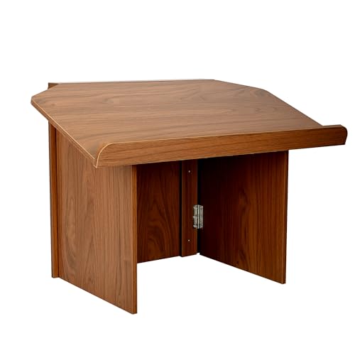 uyoyous Podium für die Kirche klappbarer Notenständer mit Buchständer Tragbares Design aus Holz und Stahl Ständer für Präsentationen im Klassenzimmer Maße: 68 x 38 x 48,4 cm (L x B x H)