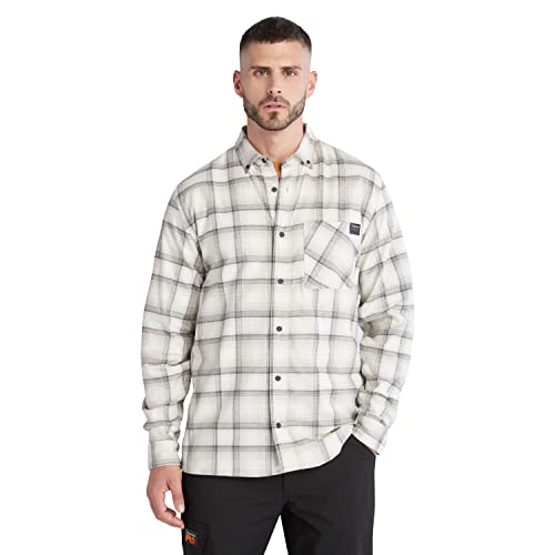 Timberland PRO Men's Woodfort Long-Sleeve Lightweight Flannel Flex Shirt