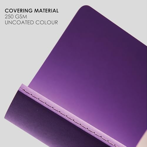 Image of myPAPERCLIP NeoBasic A5 Ruled Notebook | 192 Pages, 80 GSM, 250 GSM Soft Cover, A5 (5.83 x 8.27 in) | Purple