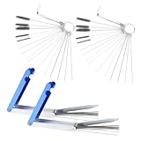 Wuyaoyao 4PCS Carburetor Cleaning Kit, Stainless Steel Torch Tip Cleaner, Carburetor Carbon Dirt Jet Cleaner Repair Tools Kit Including Needles, Nylon Brushes, Cleaning Wires, Pointed Pick (4PCS)