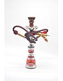 2-Mundstück Stahl Shisha Maße: 45 cm hoch. Lieferung komplett mit Clip und Dichtungen.