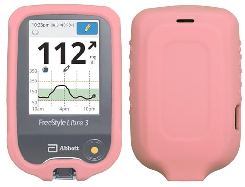 Image of Premium Silicone Soft Case For Freestyle Libre 3 / Freestyle Libre 2 (Continuous Glucose Monitor) (Pink)
