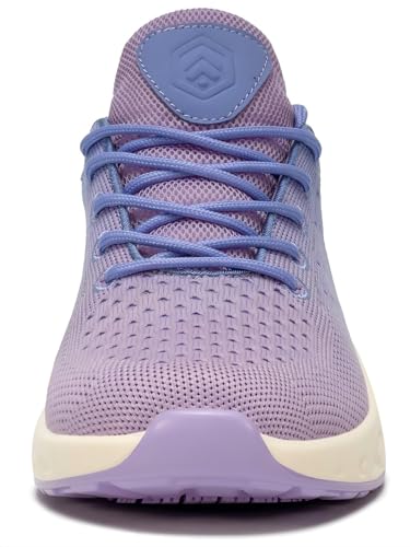 Image of LARNMERN Women's Non Slip Work Shoes Waterproof Sneaker,Purple Blue,10