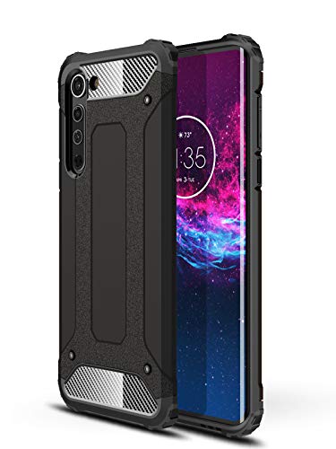 DAMONDY Moto Edge Case,Moto Edge 5G Case,Full Body Soft TPU Bumper Military Grade Shockproof Drop Protection Cover Designed for Motorola Moto Edge 5G -Black