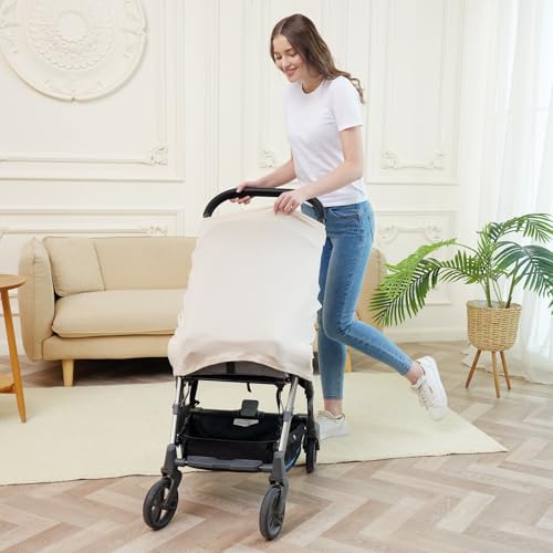 Image of Breathable Car Seat Cover for Babies - Soft, Multi-Purpose Nursing Cover, Perfect for Feeding, Traveling (2 Pack)
