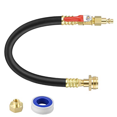SICOTOOL RV Winterizing kit Sprinkler Blowout Adapter with Shut Off Valve Air Compressor Adapter Water Blow Out Fitting for Winterize RV, Camper,Motorhome, Boat, Sprinkler Systems,Travel Trailer