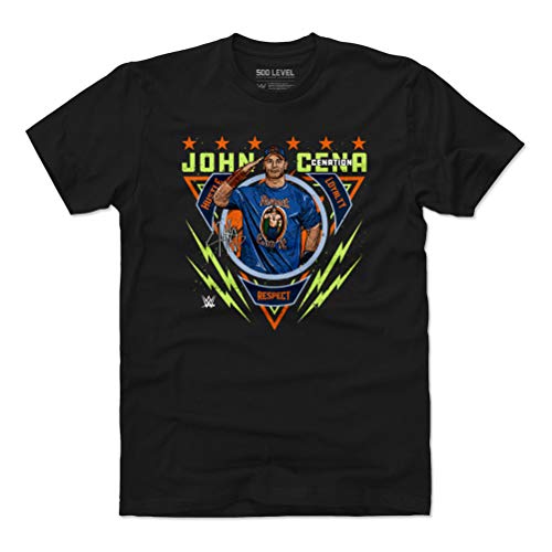 500 LEVEL John Cena WWE Shirt (Cotton, XX-Large, Black) - John Cena Salute WHT