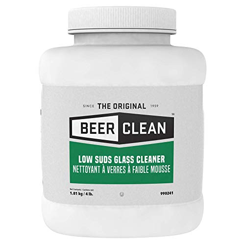 BEER CLEAN Diversey Glass Cleaner, Unscented, Powder, 4 Lb. Container