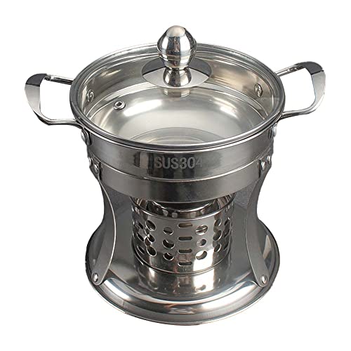 Haixifry キャンプストーブ 小型 ウッドストーブ 二次燃焼 五徳コンロ ソロストーブ 焚火台 アウトドア携帯コンロ しゃぶしゃぶ鍋 1-2人用