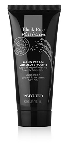 Perlier Black Rice Platinum Absolute Youth Hand Cream SPF 15, 3.3 Fluid Ounce