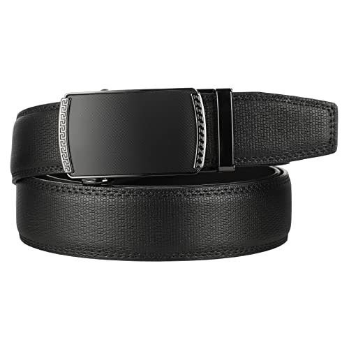 Image of Lavemi Men's Real Leather Ratchet Dress Belt with Automatic Buckle,Elegant Gift Box