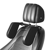 DriveLink Car Sleeping Headrest Side Neck Support for Adults and Kids, Road Pal Adjustable Travel Head Rest Pillow for Car Black