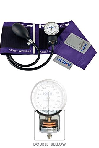 MDF® Calibra® Pro Aneroid Sphygmomanometer - Professional Blood Pressure Monitor with Adult Sized Cuff Included - Full Lifetime Warranty & Free-Parts-for-Life (MDF808B) (Purple (Purple Rain))